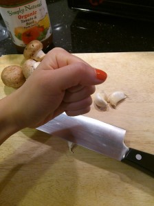 step 1 removing garlic skin
