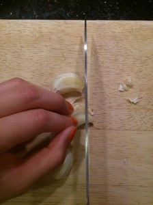 step 2 removing garlic skin